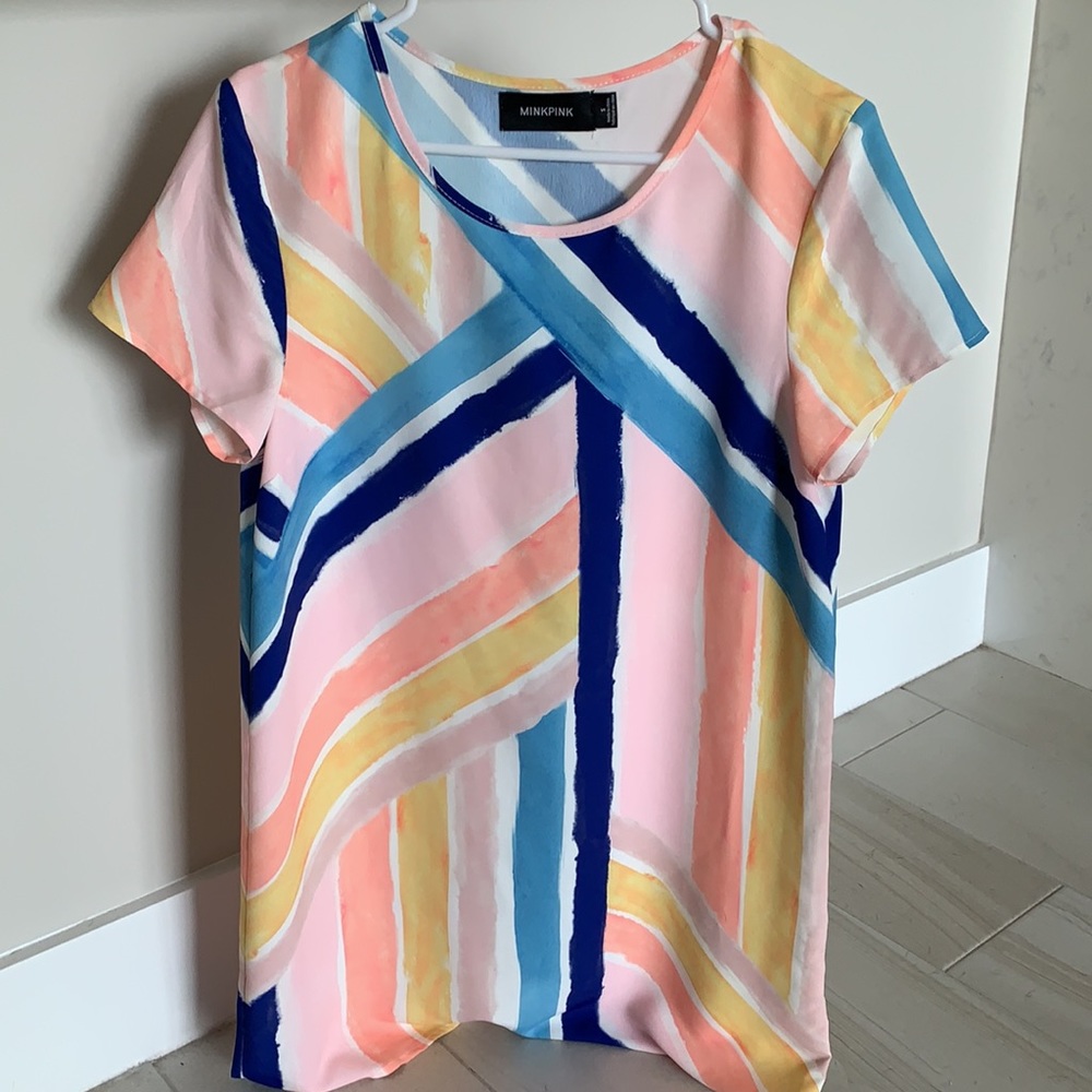MinkPink Mara Watercolor Tee Dress